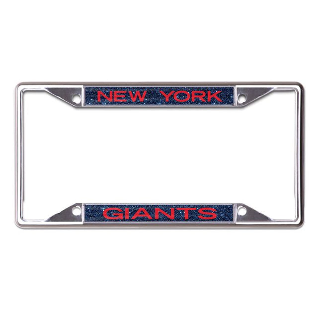 New York Giants GLITTER BACKGROUND Lic Plt Frame S/S Printed