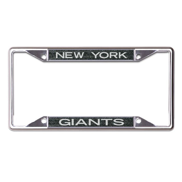 New York Giants GLITTER BACKGROUND Lic Plt Frame S/S Printed