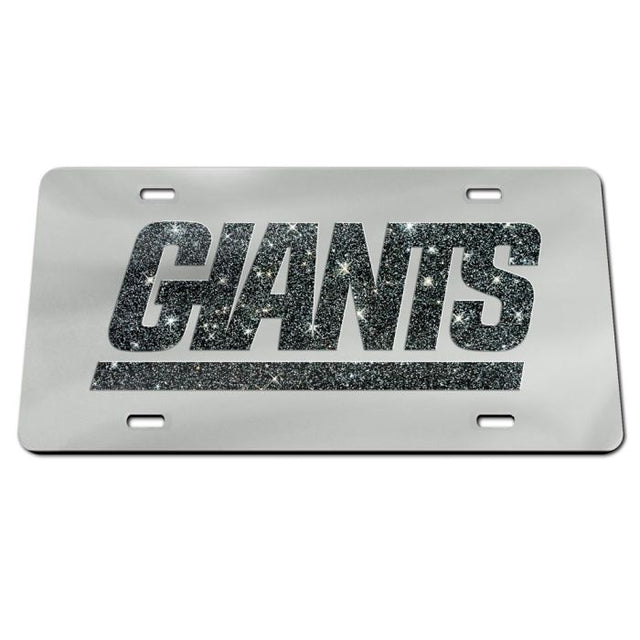 New York Giants GLITTER LETTERS Acrylic Classic License Plates