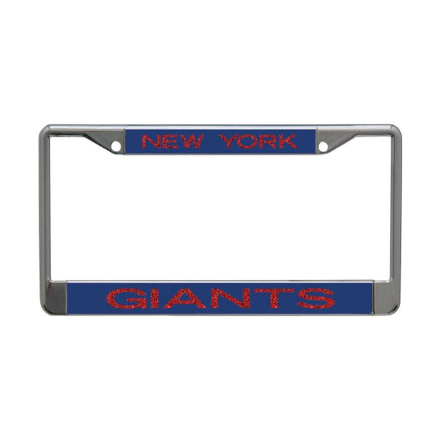 New York Giants GLITTER LETTERS Lic Plt Frame S/L Printed