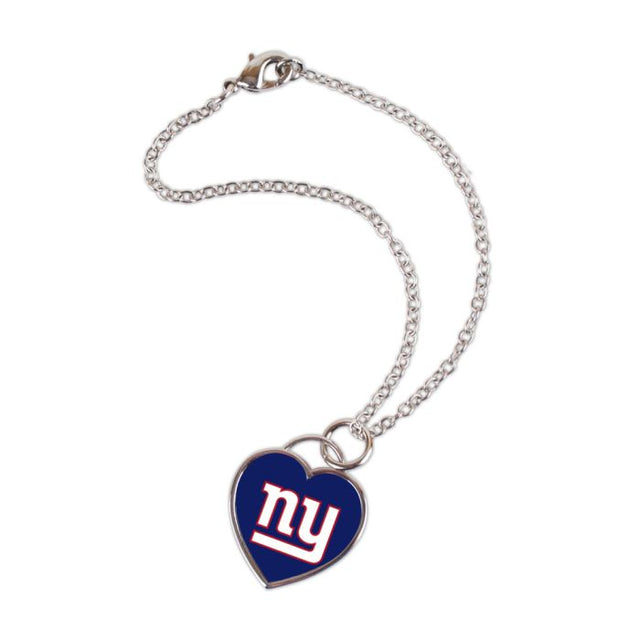 New York Giants HEART Bracelet w/3D Heart