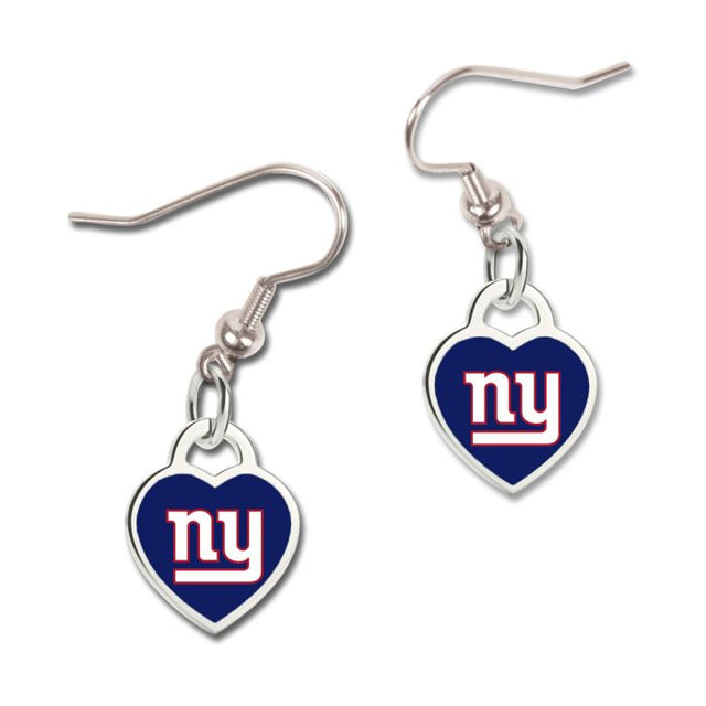 New York Giants HEART Earrings w/3D Heart