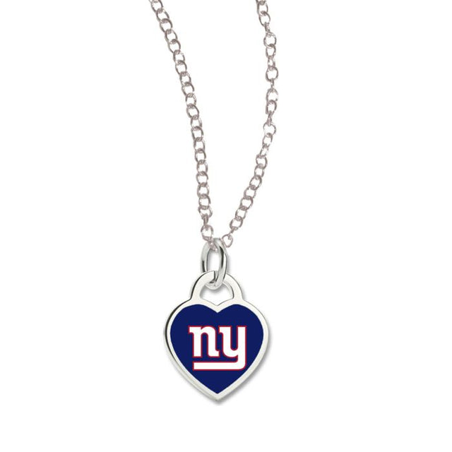 New York Giants HEART Necklace w/3D Heart