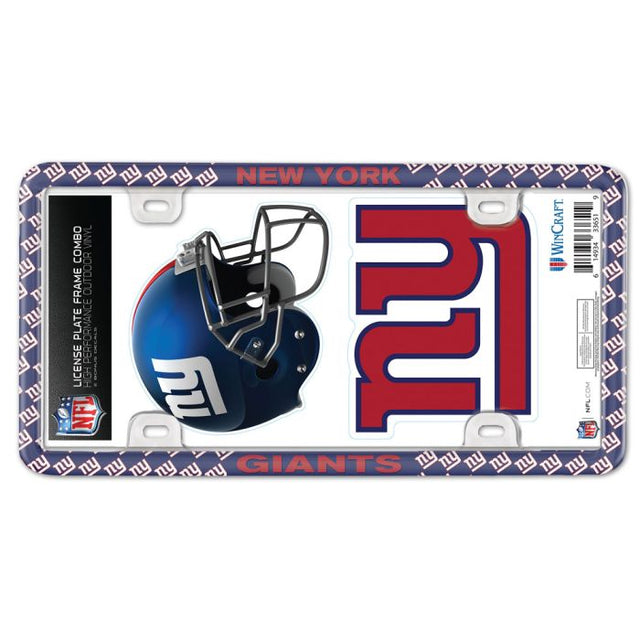 New York Giants License Plate Thin Frame - Plastic w/Decal