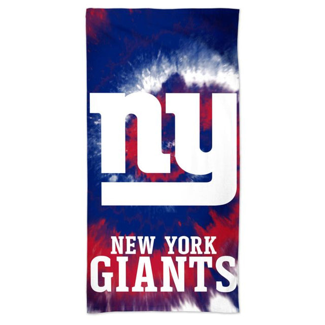 Toalla de playa tie dye Spectra de los New York Giants de 30" x 60"