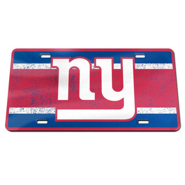 Matrícula especial acrílica VINTAGE de los New York Giants