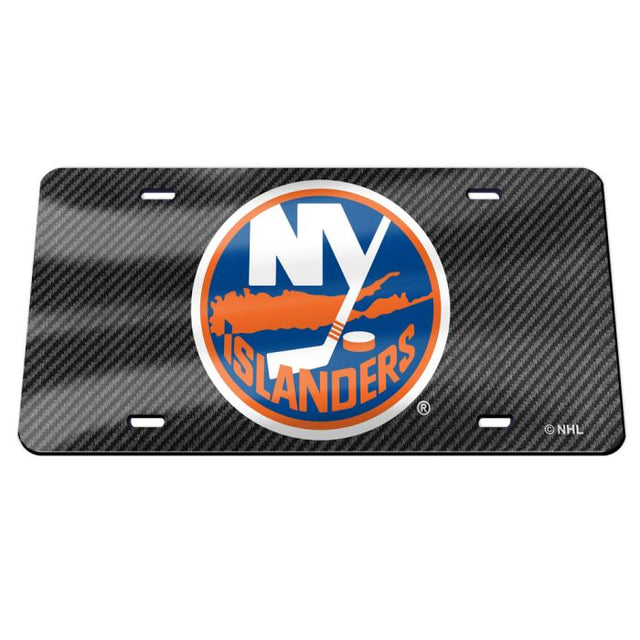 New York Islanders CARBON Specialty Acrylic License Plate