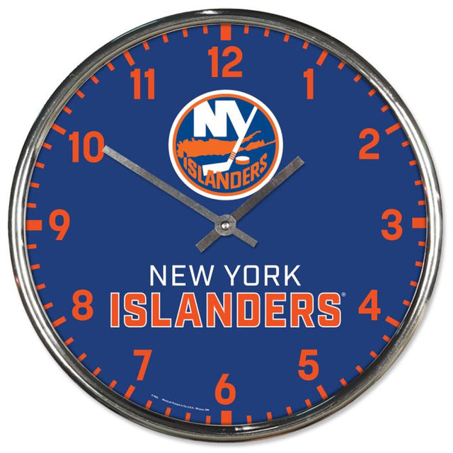 New York Islanders Chrome Clock