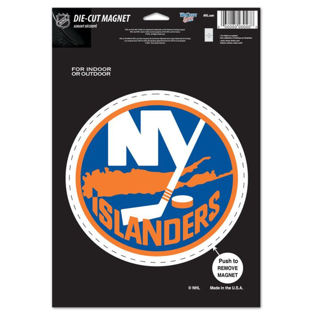 Imán troquelado con el logotipo de los New York Islanders, 6,25" x 9"