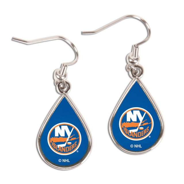 Pendientes de los New York Islanders con forma de lágrima