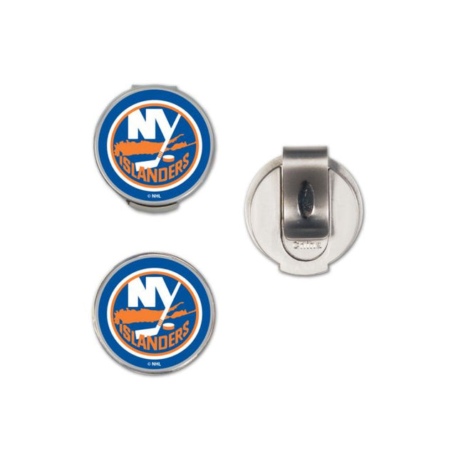 Clip para gorra de los New York Islanders con 2 marcadores, con tapa tipo concha