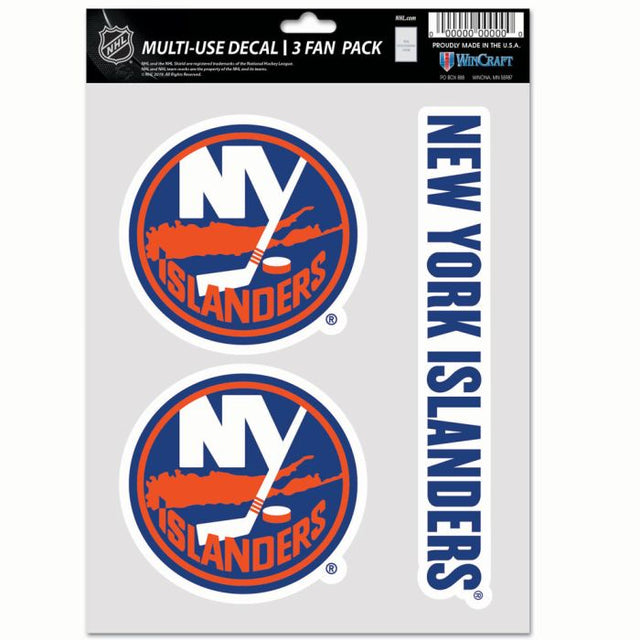 Paquete de 3 ventiladores multiusos de los New York Islanders