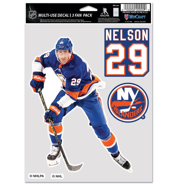 Paquete de 3 ventiladores multiusos de los New York Islanders, de Brock Nelson