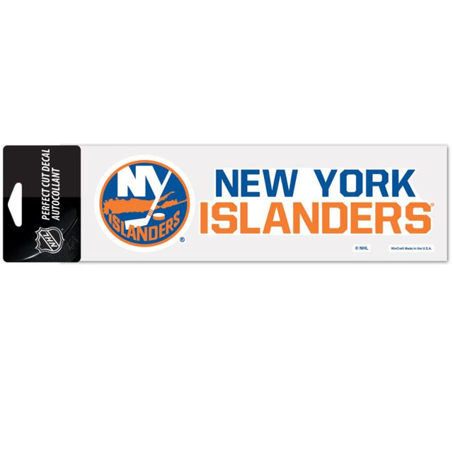 Calcomanías de corte perfecto de los New York Islanders de 3" x 10"