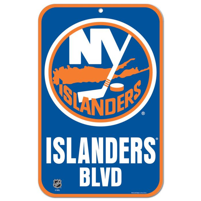 New York Islanders Plastic Sign 11" x 17"