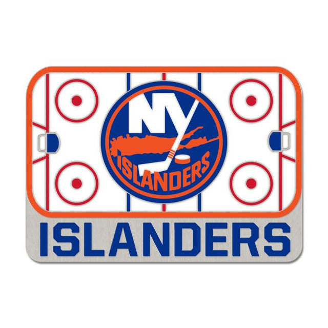 Tarjeta de joyería con pin esmaltado de colección RINK de los New York Islanders