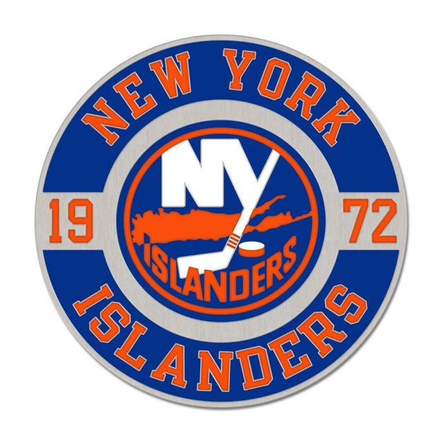 New York Islanders Round est Collector Enamel Pin Jewelry Card