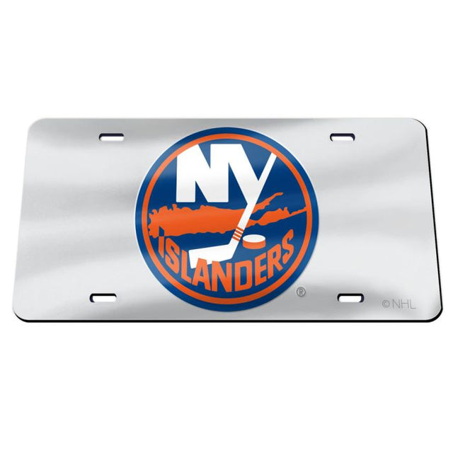 New York Islanders SILVER Specialty Acrylic License Plate