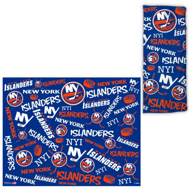 Envolturas para fanáticos con estampados dispersos de los New York Islanders