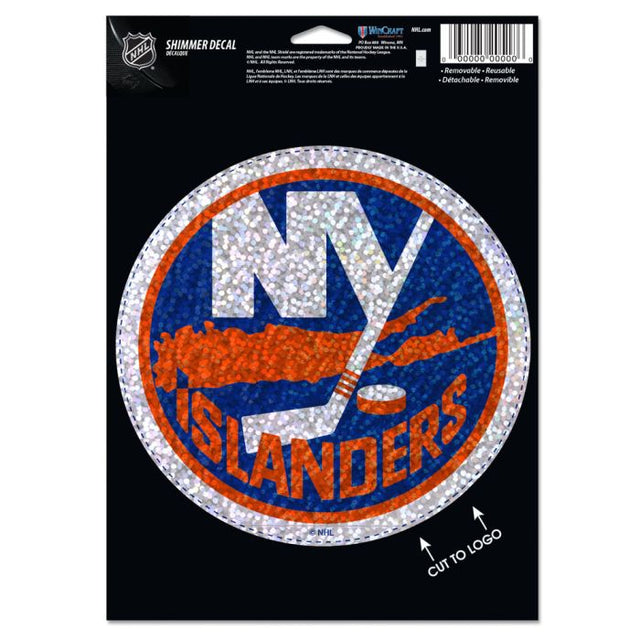 Calcomanías brillantes de los New York Islanders de 5" x 7"