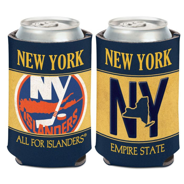 Enfriador de lata con placa estatal de los New York Islanders, 12 oz.