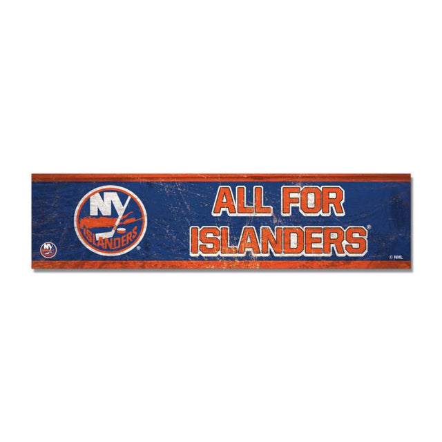 Imán de madera de los New York Islanders, 1,5" x 6"