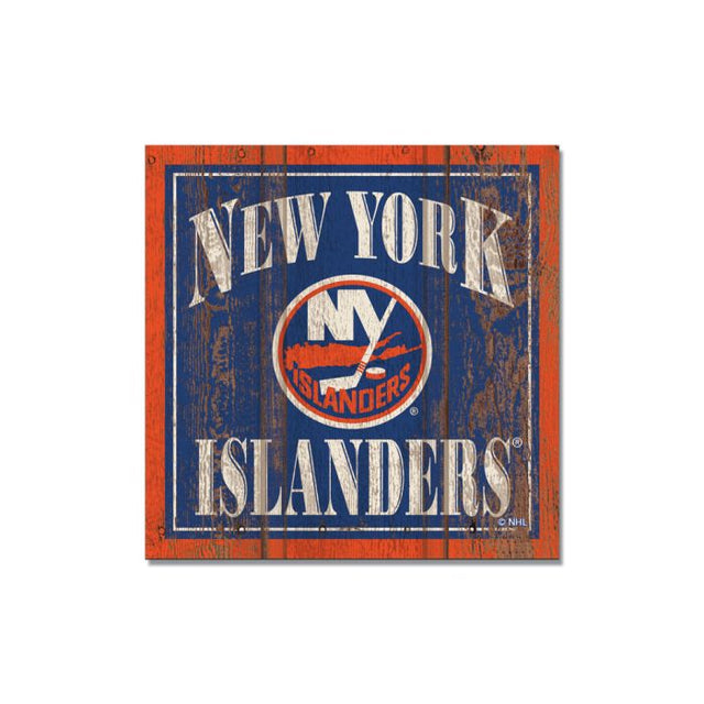 New York Islanders Wooden Magnet 3" X 3"