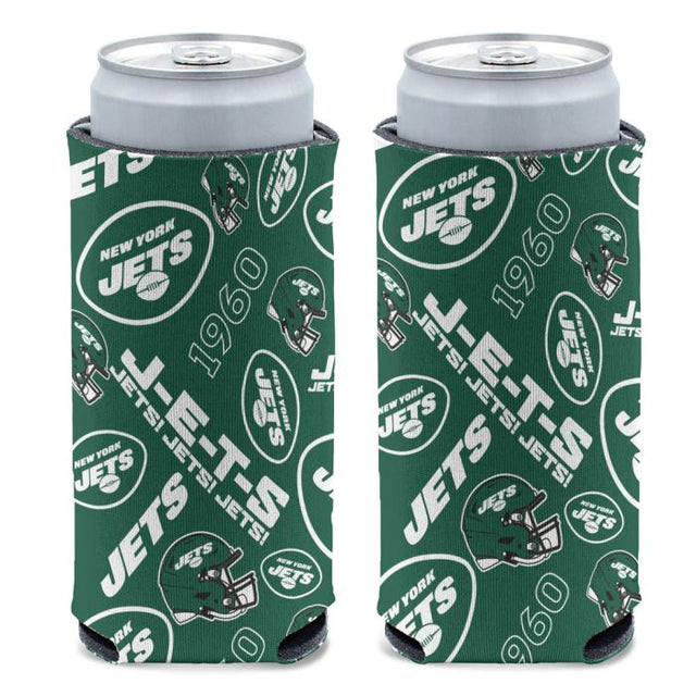 Enfriador de latas delgado de 12 oz de los New York Jets