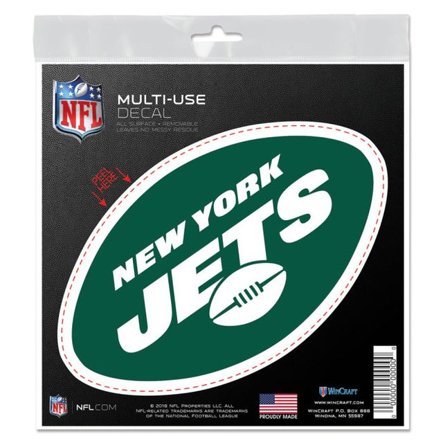 Calcomanía para todas las superficies de los New York Jets, 6" x 6"