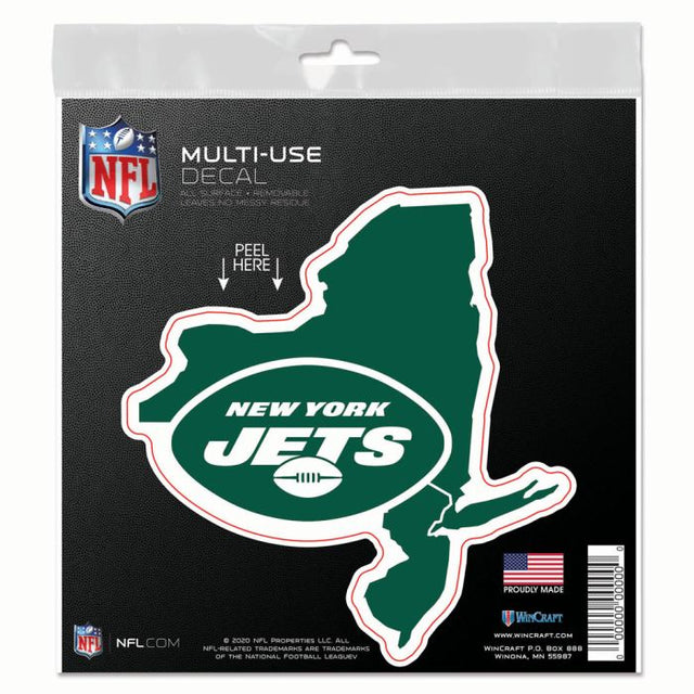 Calcomanía para todas las superficies de los New York Jets, 6" x 6"