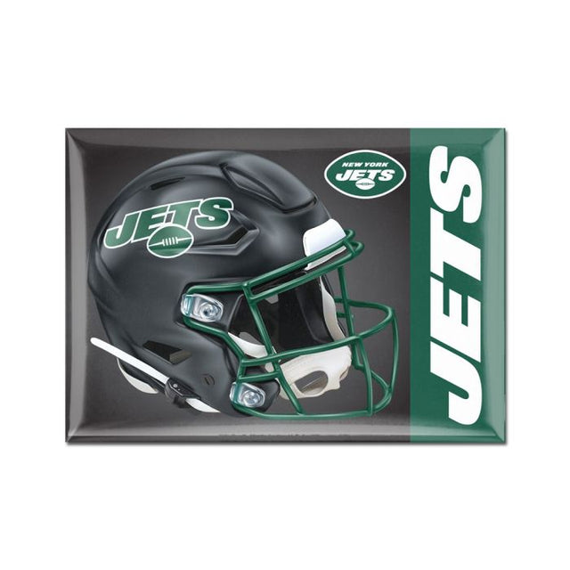 Imán de metal con forma de casco alternativo de los New York Jets, 2,5" x 3,5"