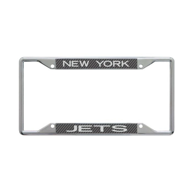 Cuadro de carbono con licencia plt de los New York Jets, de color blanco y negro, estampado