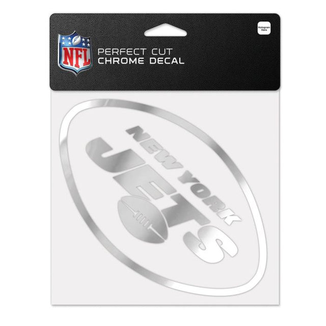 New York Jets Chrome Perfect Cut Decal 6" x 6"