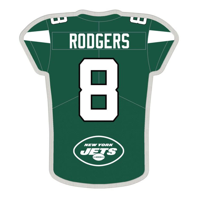 Tarjeta de joyería con pin de colección de los New York Jets de Aaron Rodgers