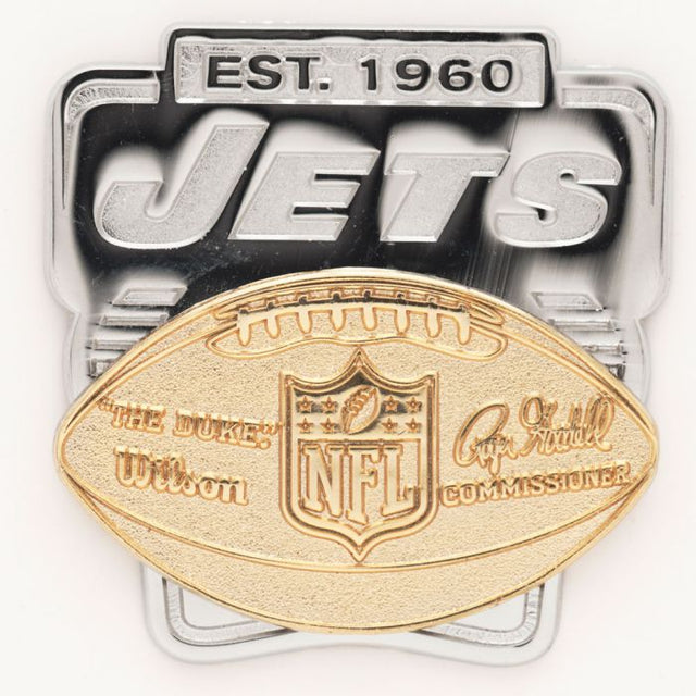 Tarjeta de joyería con pin de colección de los New York Jets