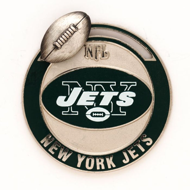 Tarjeta de joyería con pin de colección de los New York Jets