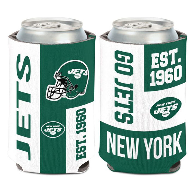 Enfriador de latas con bloques de color de los New York Jets, 12 oz.