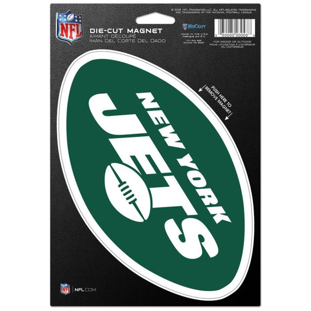 Imán troquelado con el logotipo de los New York Jets, 6,25" x 9"