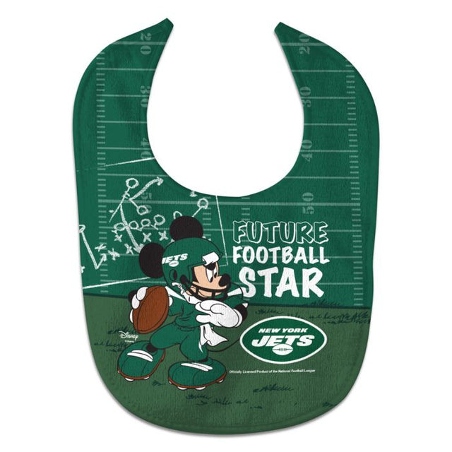 Babero para bebé All Pro de Disney Mickey Mouse de los New York Jets