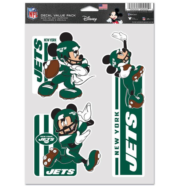 Paquete multiusos para 3 fanáticos de los New York Jets y Disney Mickey Mouse