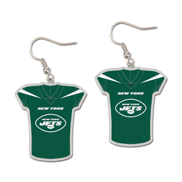 Pendientes de los New York Jets Joyas Jersey en cartulina