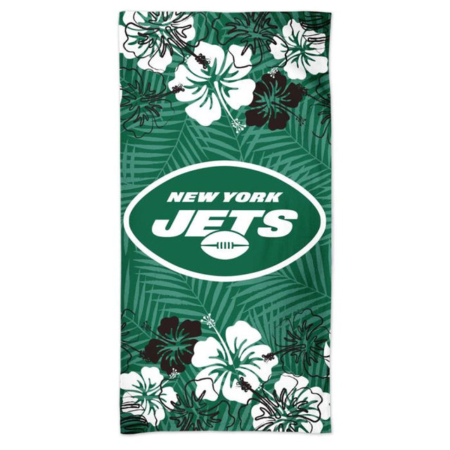 Toalla de playa Spectra FLORAL de los New York Jets de 30" x 60"