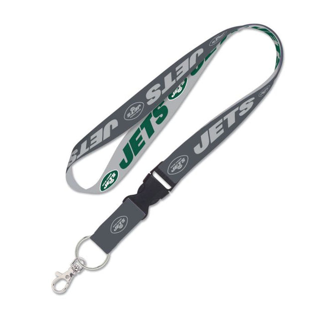 New York Jets Gray Lanyard w/detachable buckle 1"