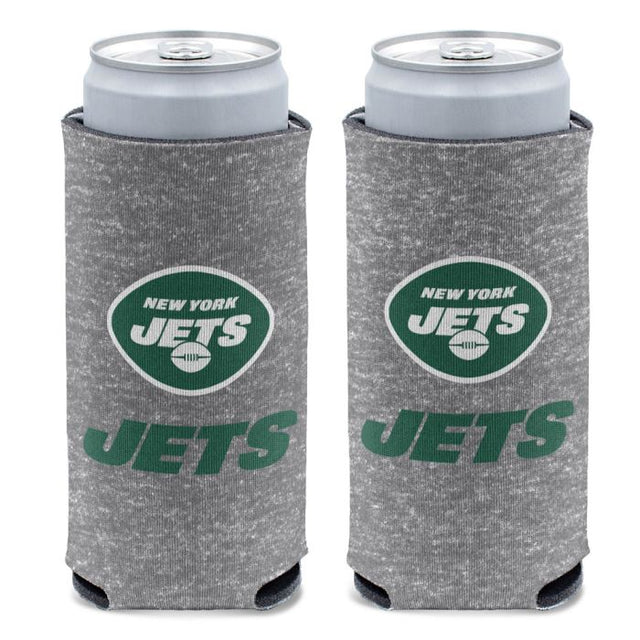 Enfriador de latas delgado de 12 oz de New York Jets Heather