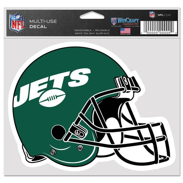 Calcomanía multiusos para casco de los New York Jets, parte trasera transparente, 5" x 6"