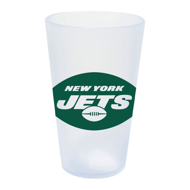 Vaso de pinta de silicona de 16 oz con forma de carámbano de los New York Jets