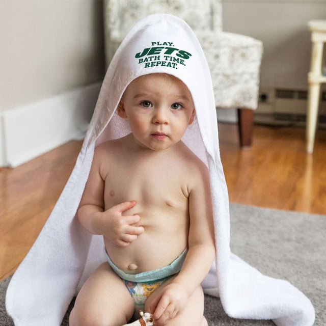 New York Jets / Littlest Fan Slogan All Pro Hooded Baby Towel