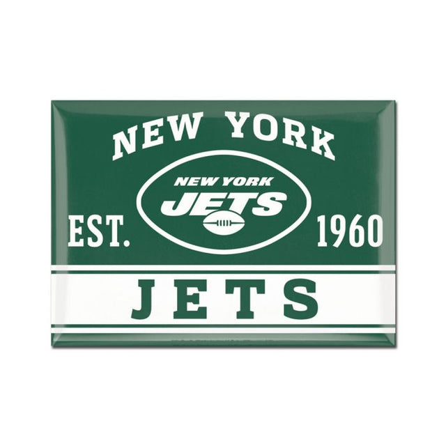 Imán de metal de los New York Jets de 2,5" x 3,5"