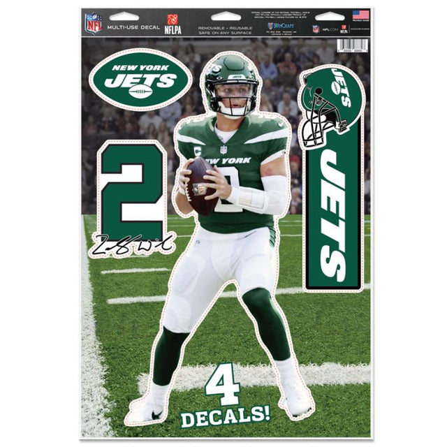 Calcomanía multiusos de los New York Jets de 11" x 17" de Zach Wilson