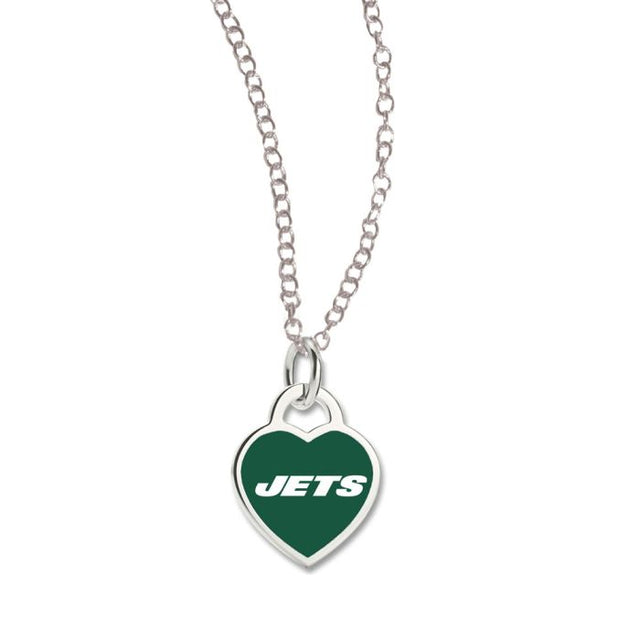 New York Jets Necklace w/3D Heart